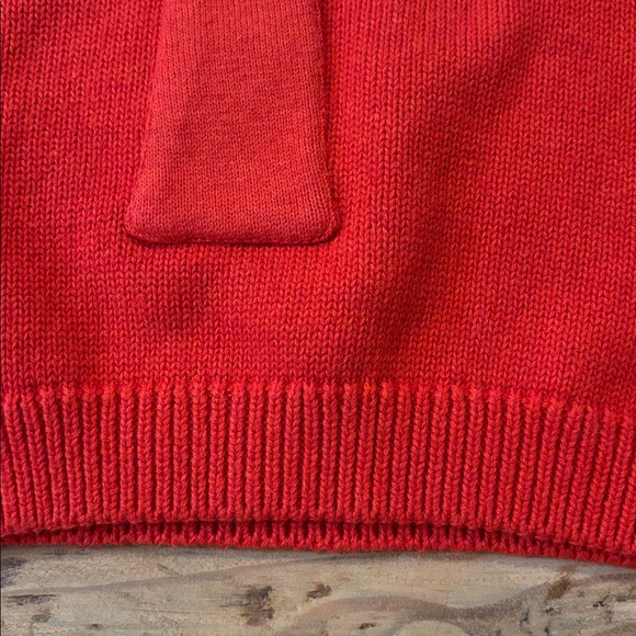 New! MINI RODINI 92/98 Red Wool Knitted Tie Sweater Collar - Picture 7 of 9